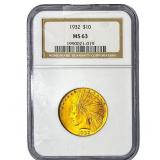 1932 $10 Gold Eagle NGC MS63
