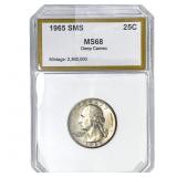 1965 Washington Silver Quarter PCI MS68