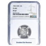 1963 DDR Roosevelt Dime NGC PF67
