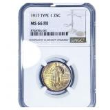 1917 Standing Liberty Quarter NGC MS66 FH Type 1