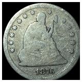 1876 Silver Quarter Dollar (Seated Liberty) NICELY