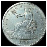 1876-S Silver Trade Dollar NEARLY UNCIRCULATED