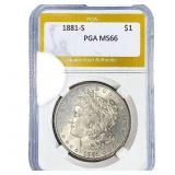 1881-S Morgan Silver Dollar PGA MS66
