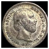 1869 Netherlands Silver 5 Cents