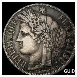 1851A France Silver 5 Francs