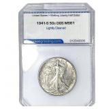 1941-S Walking Liberty Half Dollar DGS MS61