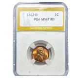 1952-D Wheat Cent PGA MS67 RD