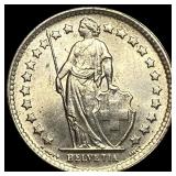 1959 Switzerland Silver 1/2 Franc