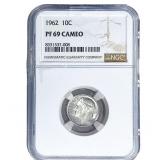 1962 Roosevelt Dime NGC PF69 Cameo