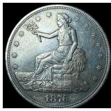 1876-S Silver Trade Dollar NEARLY UNCIRCULATED