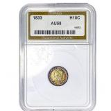 1833 Capped Bust Half Dime PNGS AU58