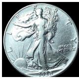 1938-D Silver Walking Liberty Half Dollar NEARLY U