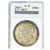 1878 Morgan Silver Dollar ANACS VF35