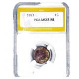 1893 Indian Head Cent PGA MS65 RB