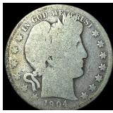 1904-S Silver Barber Half Dollar NICELY CIRCULATED