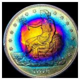 1876-S Toned Silver Trade Dollar CLOSELY  UNCIRCU