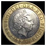 1999 Great Britain Bi-Metallic 2 Pounds KM 994
