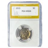 1913 Buffalo Nickel PGA MS64