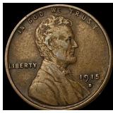 1915-S Lincoln Wheat Cent NEARLY UNCIRCULATED