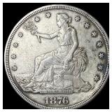 1876-S Silver Trade Dollar NEARLY UNCIRCULATED