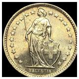 1964B Switzerland Silver 1/2 Franc KM 23