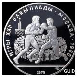 1979 Russia Silver 10 Roubles-Olympic Boxing