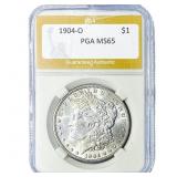 1904-O Morgan Silver Dollar PGA MS65