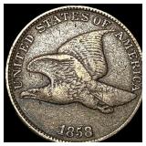 1858 Copper-Nickel Flying Eagle Cent NEARLY UNCIRC