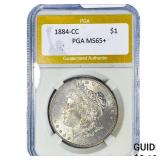 1884-CC Morgan Silver Dollar PGA MS65+