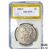 1895-S Morgan Silver Dollar PGA VF35