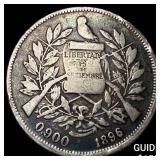 1896 Guatemala Silver 1 Peso