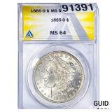 1885-O Morgan Silver Dollar ANACS MS64