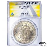 1948 Mo 5P Mexico Pesos ANACS MS63