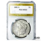 1881-S Morgan Silver Dollar PGA MS63