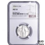 1924-S Standing Liberty Quarter NGC AU53