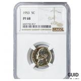 1953 Jefferson Nickel NGC PF68