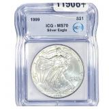 1999 Silver Eagle ICG MS70