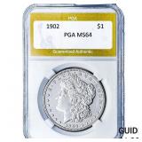 1902 Morgan Silver Dollar PGA MS64