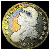 1824 Capped Bust Half Dollar NICELY CIRCULATED