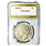 1923-S Silver Peace Dollar PGA MS63