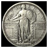 1917 Type 1 Standing Liberty Quarter LIGHTLY CIRCU