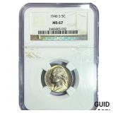 1946-S Jefferson Nickel NGC MS67