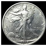 1918 Silver Walking Liberty Half Dollar  NEARLY U