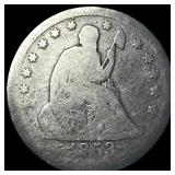 1853-O Seated Liberty Quarter NICELY CIRCULATED