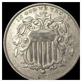 1867 Shield Nickel CLOSELY UNCIRCULATED