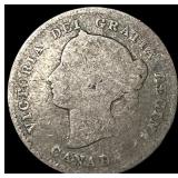 1870 Canada Silver 5 Cents NICELY CIRCULATED