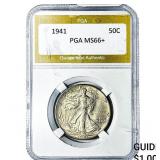 1941 Walking Liberty Half Dollar PGA MS66+