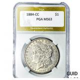 1884-CC Morgan Silver Dollar PGA MS63