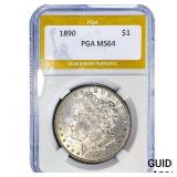 1890 Morgan Silver Dollar PGA MS64