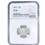 1936 Mercury Silver Dime NGC PF66